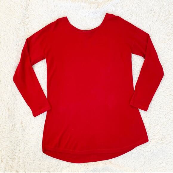 HILARY RADLEY for KATHERINE BARCLAY Red Sweater Short Dress Medium - Picture 2 of 11